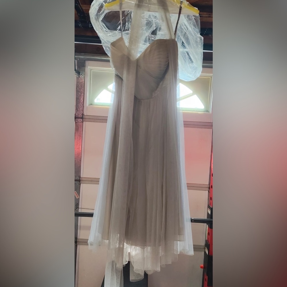 Elegant grey tulle dress